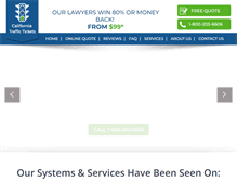 Tablet Screenshot of catraffictickets.com